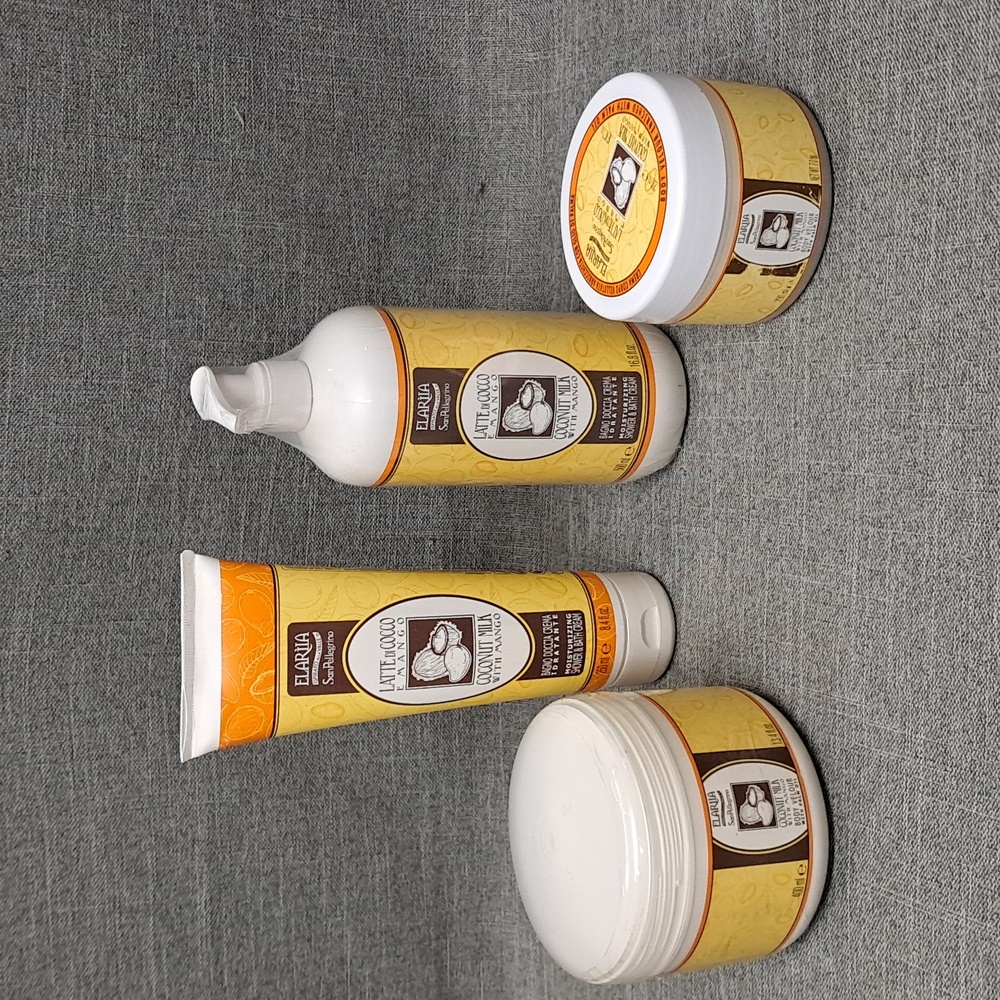 Elariia Coconut Milk With Mango Bath Set Shower & Bath Cream Body Velour